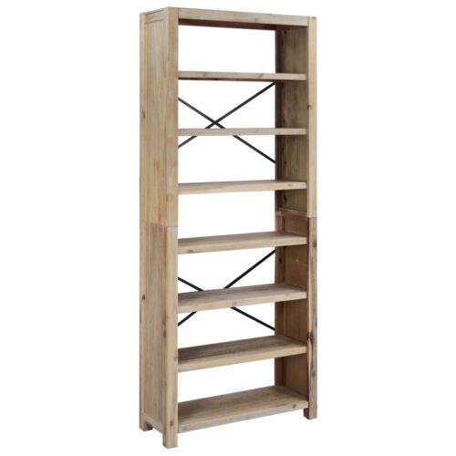 7-Tier Bookcase 80x30x200cm Solid Wood Acacia - Image 2