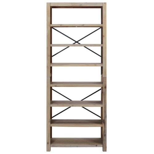7-Tier Bookcase 80x30x200cm Solid Wood Acacia - Image 3