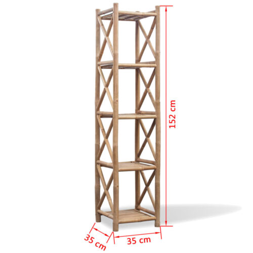 5-Tier Square Bamboo Shelf - Image 5