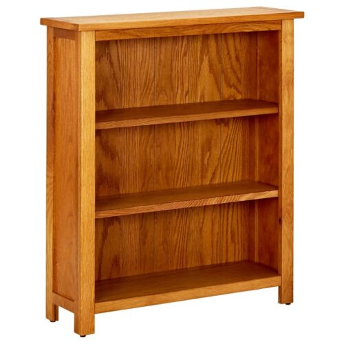 3-Tier Bookcase 70x22.5x82cm Solid Oak Wood