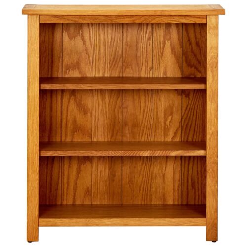 3-Tier Bookcase 70x22.5x82cm Solid Oak Wood - Image 2
