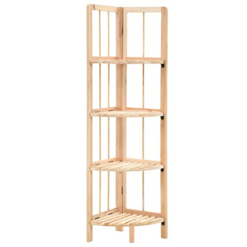 Corner Shelf Cedar Wood 27x27x110cm