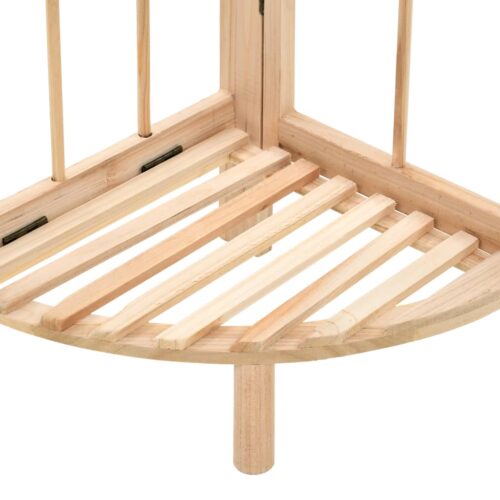 Corner Shelf Cedar Wood 27x27x110cm - Image 4