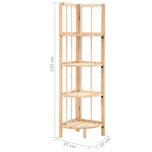 Corner Shelf Cedar Wood 27x27x110cm - Image 6