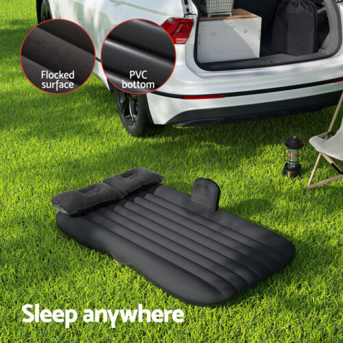 Weisshorn Car Mattress 134x78 Inflatable SUV Back Seat Camping Bed Black - Image 6