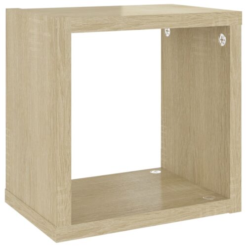 Wall Cube Shelves 4pcs Sonoma Oak 22x15x22cm - Image 7