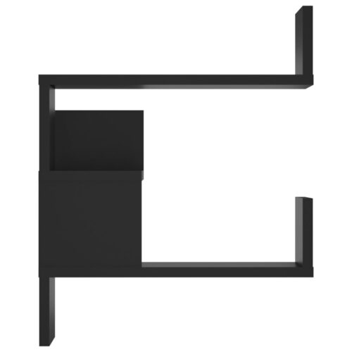 Wall Corner Shelves 2pcs Black 40x40x50cm Engineered Wood - Image 7