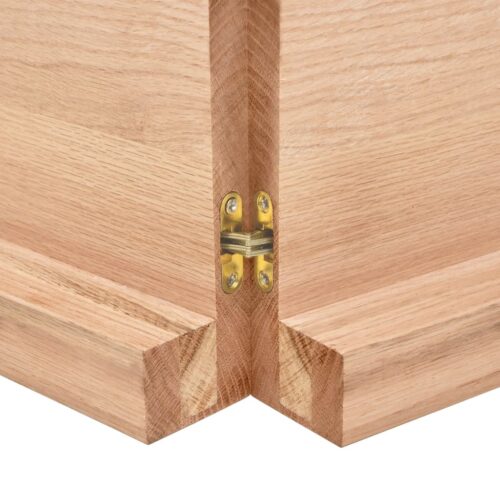 Wall Shelf Brown 180x60x(2-6)cm Treated Solid Wood Oak - Image 3