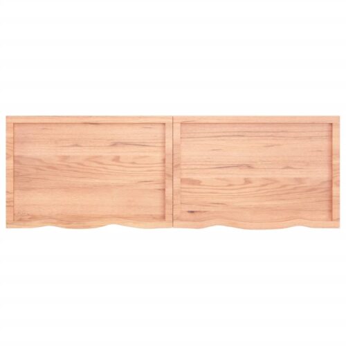 Wall Shelf Brown 180x60x(2-6)cm Treated Solid Wood Oak - Image 6