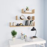 Wall Display Shelf 3pcs Sonoma Oak Engineered Wood