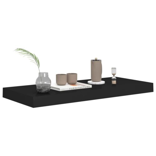 2-Piece Floating Shelves DIY Wall Mount Set Wooden Display Book Shelf Black 60cm - Image 7