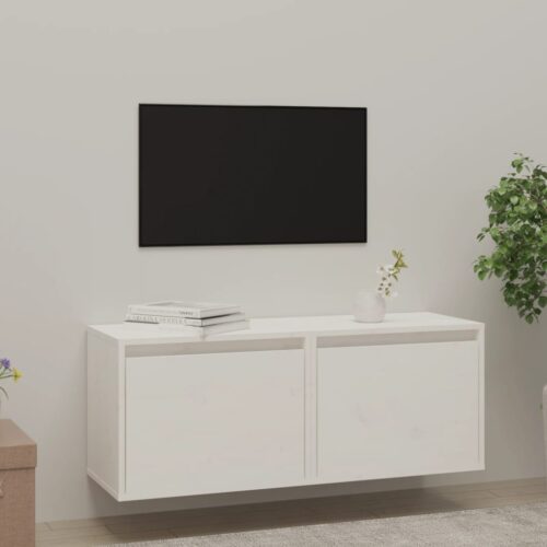 Wall Cabinets 2pcs White 45x30x35cm Solid Wood Pine - Image 3
