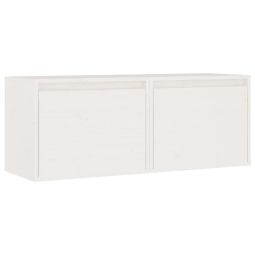 Wall Cabinets 2pcs White 45x30x35cm Solid Wood Pine - Image 5