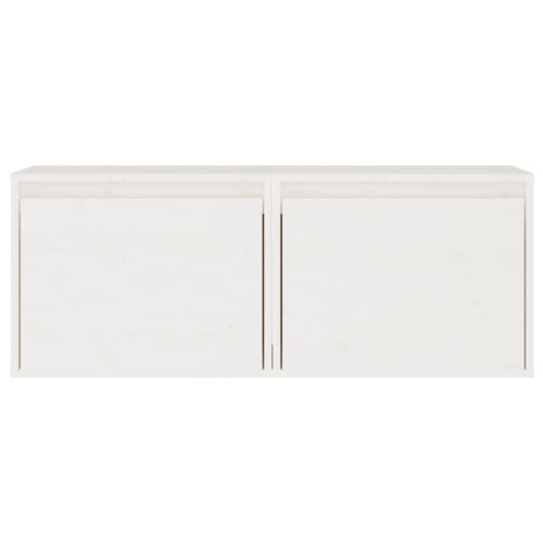 Wall Cabinets 2pcs White 45x30x35cm Solid Wood Pine - Image 6