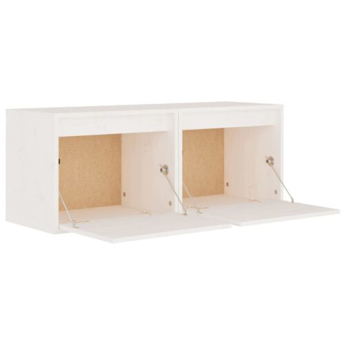 Wall Cabinets 2pcs White 45x30x35cm Solid Wood Pine - Image 8