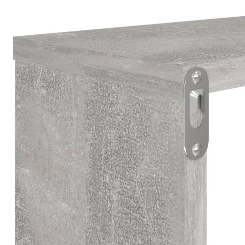 Wall Cube Shelves 6pcs Concrete Grey 80x15x26.5cm Engineered Wood - Image 9