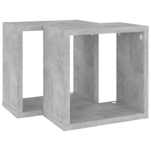 Wall Cube Shelves 2pcs Concrete Grey 26x15x26cm - Image 5
