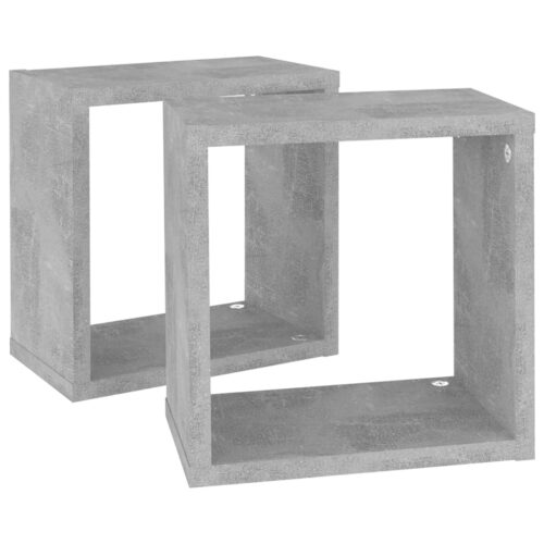 Wall Cube Shelves 2pcs Concrete Grey 26x15x26cm - Image 6