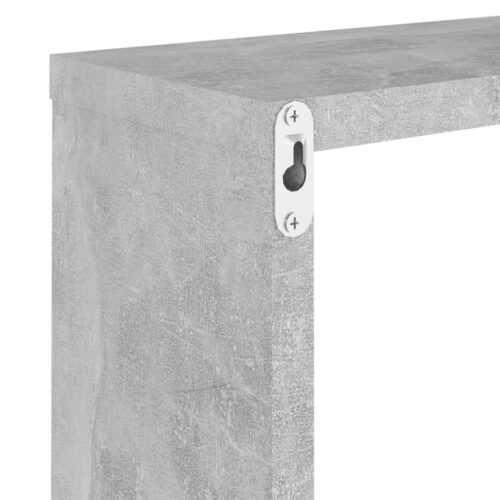 Wall Cube Shelves 2pcs Concrete Grey 30x15x30cm - Image 10
