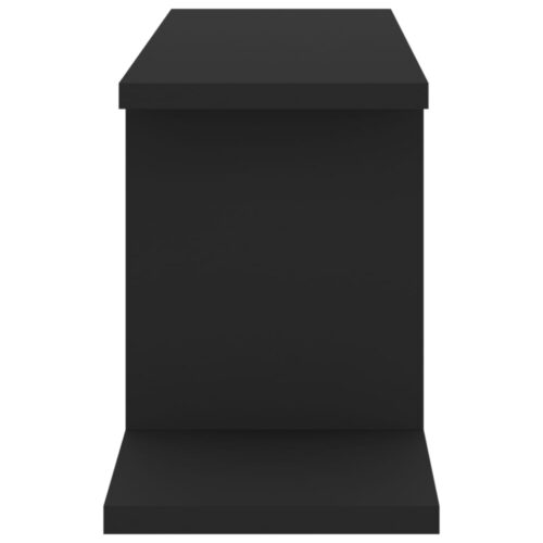Wall-Mounted TV Shelf Black 125x18x23cm Engineered Wood - Image 7
