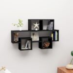 Car-shaped Wall Shelf Black 82x15x51cm Engineered Wood