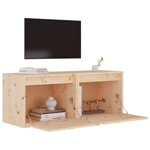 2x Floating Cabinet DIY Wall Mount Shelves Wooden Storage Rack Display Shelf Oak - Image 4