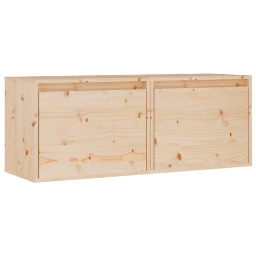 2x Floating Cabinet DIY Wall Mount Shelves Wooden Storage Rack Display Shelf Oak - Image 5