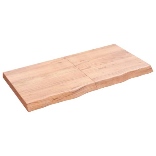 Wall Shelf Light Brown 120x60x(2-6)cm Treated Solid Wood Oak