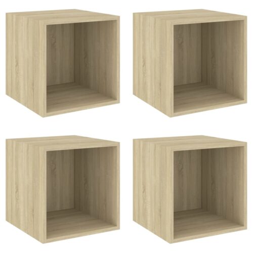 Wall Cabinets 4pcs Sonoma Oak 37x37x37cm Engineered Wood - Image 2