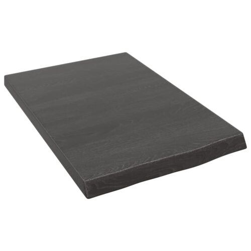 Wall Shelf Dark Brown 40x60x(2-4)cm Treated Solid Wood Oak