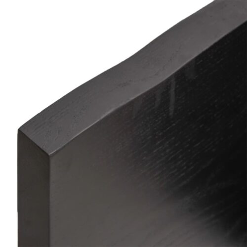 Wall Shelf Dark Brown 60x60x(2-4)cm Treated Solid Wood Oak - Image 3