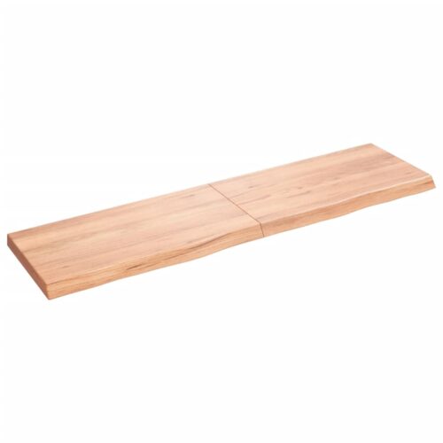 Wall Shelf Light Brown 120x30x(2-4)cm Treated Solid Wood Oak