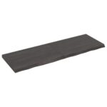 Wall Shelf Dark Brown 120x40x(2-4)cm Treated Solid Wood Oak