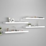 4-Piece Floating Shelves DIY Wall Mount Set Display Book Shelf Wooden Rack 90cm
