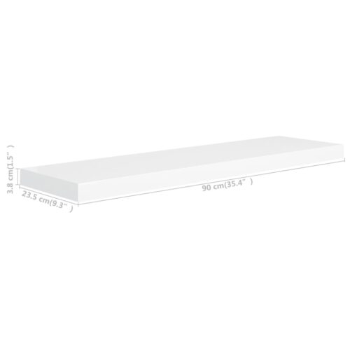 4-Piece Floating Shelves DIY Wall Mount Set Display Book Shelf Wooden Rack 90cm - Image 8