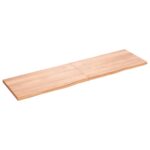 Wall Shelf Light Brown 180x50x(2-4)cm Treated Solid Wood Oak