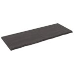 Wall Shelf Dark Brown 160x60x(2-4)cm Treated Solid Wood Oak