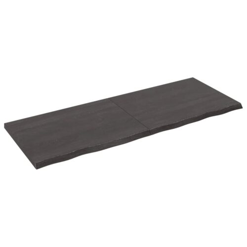 Wall Shelf Dark Brown 160x60x(2-4)cm Treated Solid Wood Oak