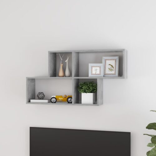 Wall Shelf Concrete Grey 100x18x53cm Engineered Wood