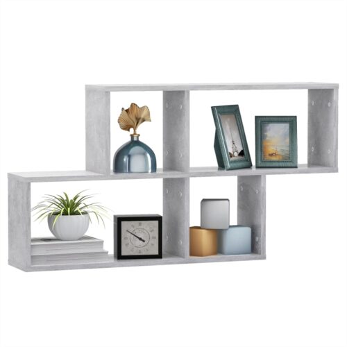 Wall Shelf Concrete Grey 100x18x53cm Engineered Wood - Image 3