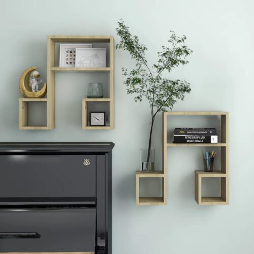 Wall Shelves 2pcs Sonoma Oak 50x15x50cm Engineered Wood