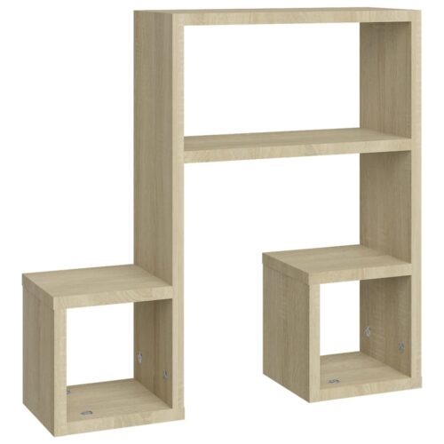 Wall Shelves 2pcs Sonoma Oak 50x15x50cm Engineered Wood - Image 4