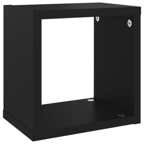 Wall Cube Shelves 6pcs Black 22x15x22cm - Image 7