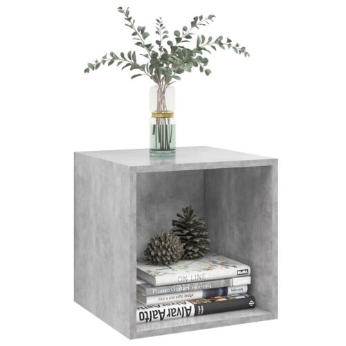 Wall Cabinets 2pcs Concrete Grey 37x37x37cm Engineered Wood - Image 3