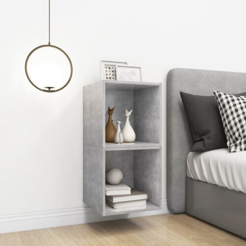 Wall Cabinets 2pcs Concrete Grey 37x37x37cm Engineered Wood - Image 4