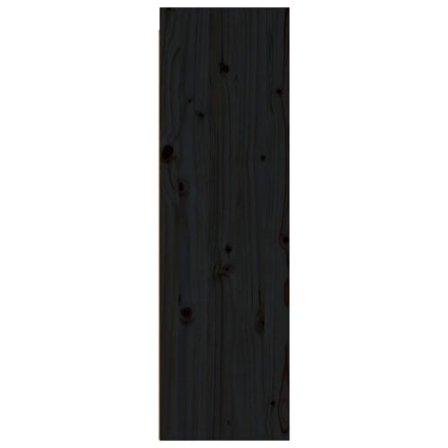 Wall Cabinets 2pcs Black 30x30x100cm Solid Wood Pine - Image 5