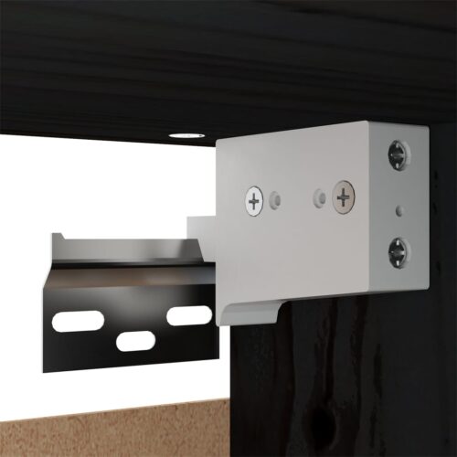 Wall Cabinets 2pcs Black 30x30x100cm Solid Wood Pine - Image 8