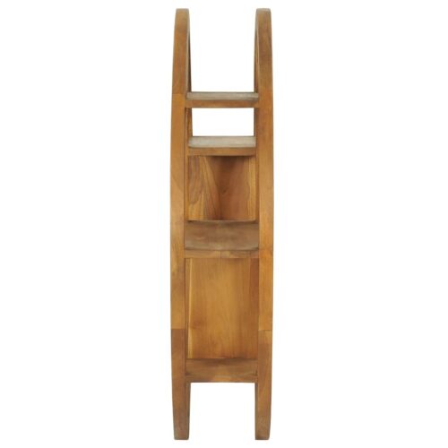 Yin Yang Wall Shelf 80x17.5x80cm Solid Wood Teak - Image 3
