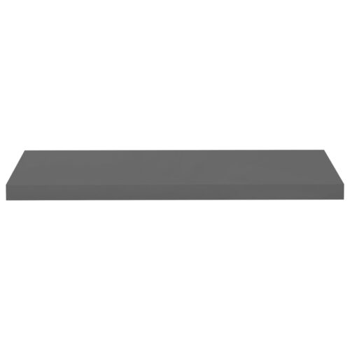 Floating Wall Shelf High Gloss Grey 80x23.5x3.8cmmDF - Image 4