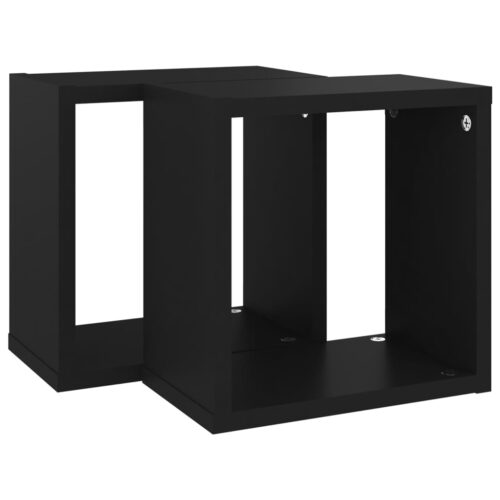 2-Piece Cube Floating Shelves Set DIY Wall Mount Display Shelving Wooden Shelf - Image 5